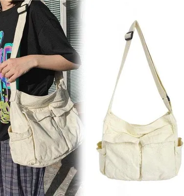 Productafbeelding van Ruime Schoudertas voor Dames en Heren, Casual Messenger Bag met Meerdere Vakken en Grote Capaciteit