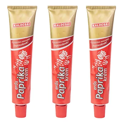 Produktbild von Kalocsai Erös Paprikacreme Scharf 3er Pack (3x160g) Tube – Original Ungarische