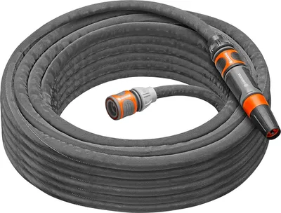 Produktbild von Gardena Liano, 15 m, Über Boden, Schwarz, Grau, Polyvinylchlorid (PVC), Textil, 22 bar, 1,3 cm