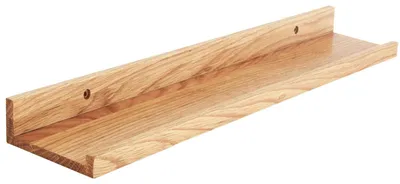 Wandregal-Set, 3er Set, U-förmig, Massivholz Eiche, 90/60/30 cm