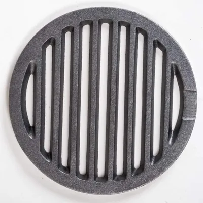Productafbeelding van Rond Rooster Gietijzer - Asrooster Kookrooster - Vervangen Kachel - Hoogwaardig Gietijzer - 245 mm Diameter - Zwart