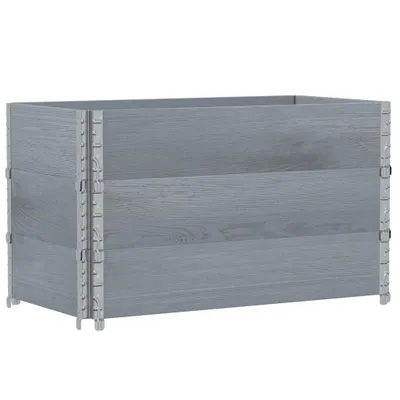 Produktbild von Pflanzkasten Grau 100x50 cm Massivholz Kiefer