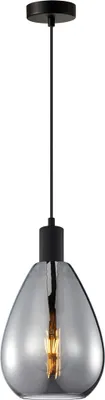 Zdjęcie produktu dla Lampa wisząca nowoczesna szklany dymiony klosz do salonu sypialni 1xE27 40W ZULO Italux