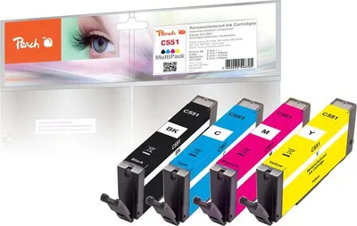 Image de PEACH cartouche compatible Canon Canon CLI-551, MultiPack