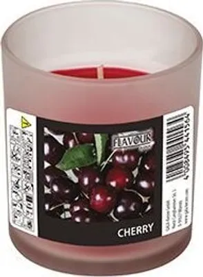 Produktbild von Papstar Duftkerzen im Glas, Kirsche, Ø 70 mm · 77 mm, "Flavour", 6 Stück