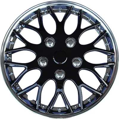 Produktbild von 14" Zoll Radkappen Schwarz Silber Radzierblenden Radblenden PP 9704CB AutoStyle