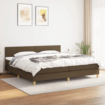 Produktbild von Maison Exclusive - Boxspringbett mit Matratze Dunkelbraun 200x200 cm Stoff