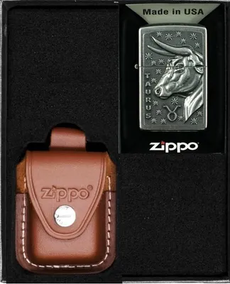 Zdjęcie produktu dla Zestaw Zippo Zapalniczka Zodiac Taurus Byk Prezentowy No4