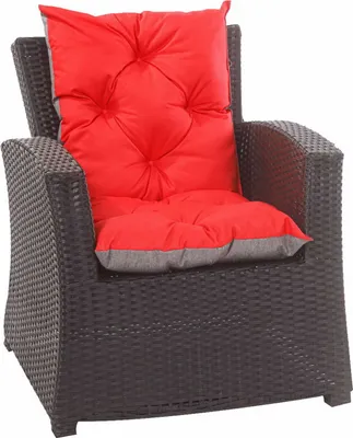 Immagine prodotto di Set di 2 cuscini per sedia Cuscino per sedia 50x55x50 Rosso Cuscino per sedia da esterno Cuscino per sedia Cuscino per giardino