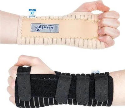 Productafbeelding van Famanu handspalk met brace voor carpaal tunnel syndroom en blessures - XL, zwart