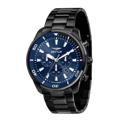 Produktbild von Sector Herren Chronograph Uhr Elegant Edelstahl Armbanduhr schwarz USE73602016