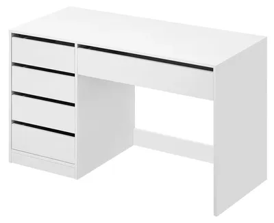 Productafbeelding van Computertafel - Bureau - Computerbureau - Studietafel - Make-Up Tafel - Hobbytafel - 5 Laden