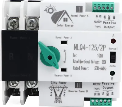 Obrázek produktu pro Automatický 230V 100A dvojitý proudový přepínač - Rychlý přepínač pro domácnost a dílnu