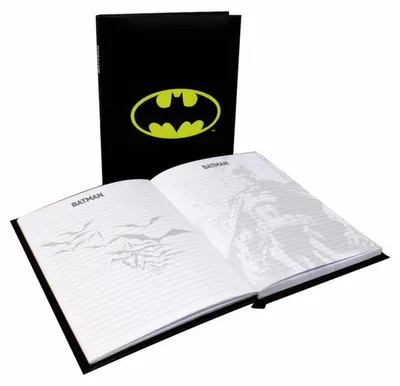 Zdjęcie produktu dla Notatnik DC Comics: logo Batmana z lampką (DIN A5)