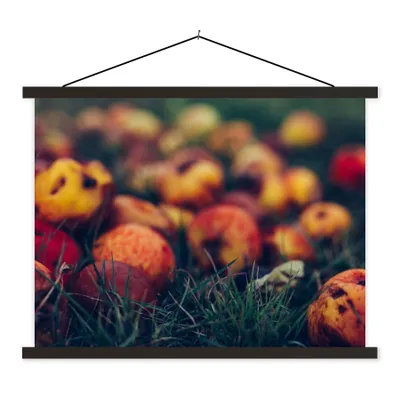 Produktbild von MuchoWow® Textilposter Landdekoration - Herbst - Apfel - Obst 40x30 cm mit schwarzem Rahmen - Dekorationen