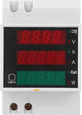 Obrázek produktu pro D52-2047 Multifunkční elektroměr s digitálním displejem pro proud, napětí a účiník, AC 200–450 V