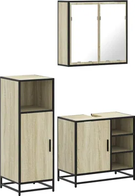 Obrázok produktu pre vidaXL 3-dielna súprava kúpeľňového nábytku Sonoma z dubového dreva