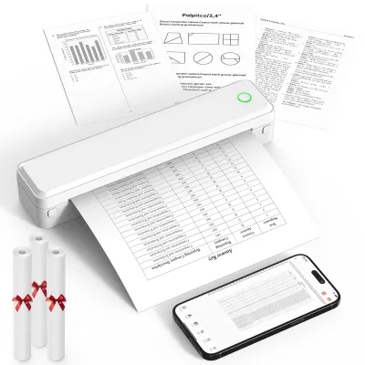 Produktbild von Thermodrucker Etikettendrucker Bluetooth - 30,2 x 5,3 x 3,8 cm - Wireless - Weiß - Reise, Zuhause und Büro