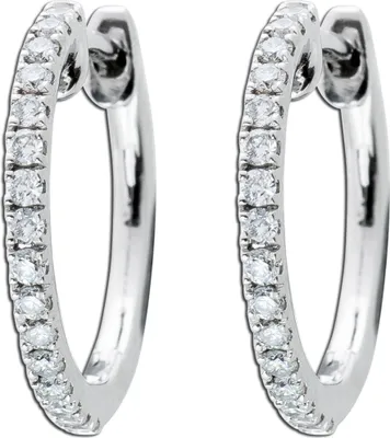 Produktbild von Brillant Creolen Weißgold 750 18K Natur Diamanten 0.28ct