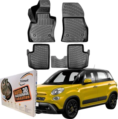 Produktbild von Trimak Autofußmatten kompatibel mit FIAT 500 L Auto Allwetter Gummimatten