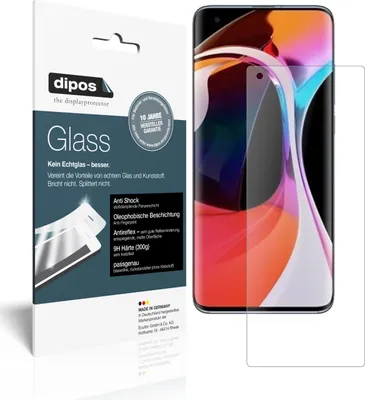 Produktbild von 1x Schutzfolie für Xiaomi Mi 10 matt - Anti-Shock 9H Folie dipos Glass Kunststoffglas