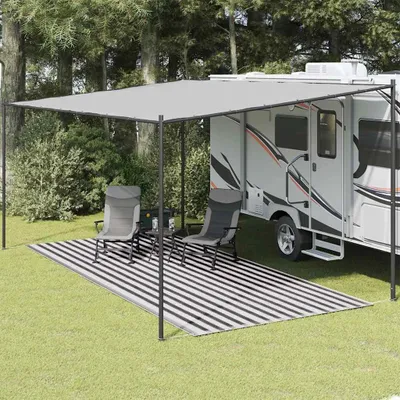 Produktbild von vidaXL Zeltteppich 250x550 cm Anthrazit und Weiß
