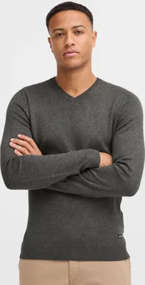 Produktbild von Blend BHWeber Herren Strickpullover Pullover mit V-Ausschnitt Rippbündchen Label-Details Regular fit
