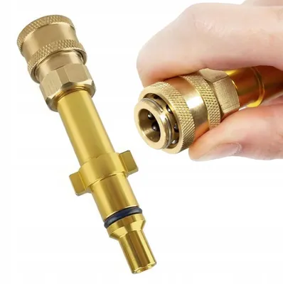 Obrázok produktu pre JetLink BrassPro NH-AK – Mosadzný adaptér pre tlakové umývačky Nilfisk Huter Anlu Kolner | Rýchlospojka 1/4" | Prechodka pre penové trysky a príslušenstvo | Odolný a pevný