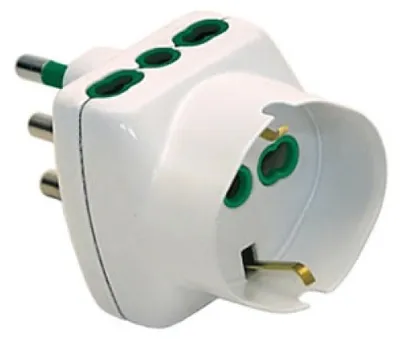 Produktbild von Fanton Dreifach-Adapter, vertikal, weiß, Modell 82240
