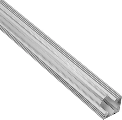 Produktbild von A19 LED Aluprofil Silber Eckprofil 90° 2m klar