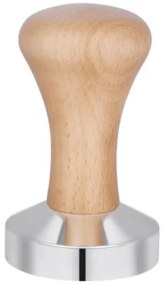 Produktbild von Kaffeepresse, 51 mm, mit Holzgriff und Edelstahlplatte
