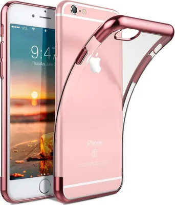 Produktbild von Conie Silikon Schutzhülle für iPhone 6 / 6s Tasche Case Cover Bumper Hülle Rand in Rosegold