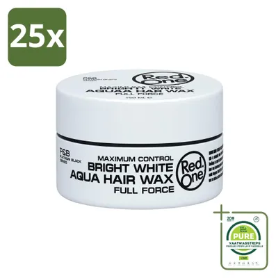 Immagine prodotto di 25 confezioni di cera modellante per capelli Red One Bright White, per una tenuta massima, formato da 150 ml, confezione grande
