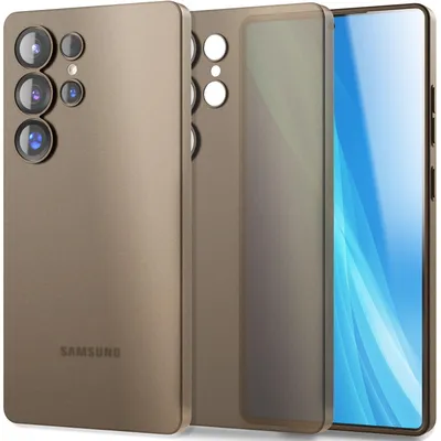 Produktbild von NALIA Phantom für Samsung Galaxy S25 Ultra - 0,3mm Slim Cover - Taupe Transparent