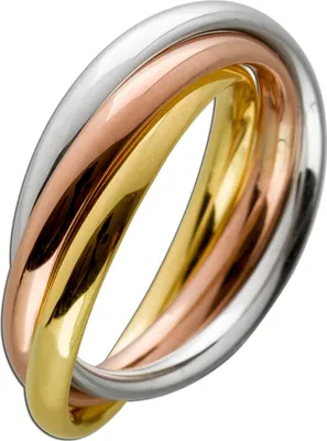Produktbild von Tricolor Dreifach Ring 585 14 Karat  Gold Trinity 16