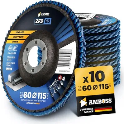 Produktbild von 10x Amboss ZFS Fächerschleifscheibe Korn:60 Ø115mm