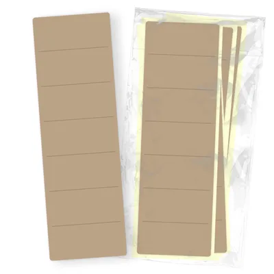 Produktbild von itenga 50x Ordneretikett Latte Macchiato Rückenetikett vollflächig zum Aufkleben 6,0 x 19,0 cm aus Haftpapier