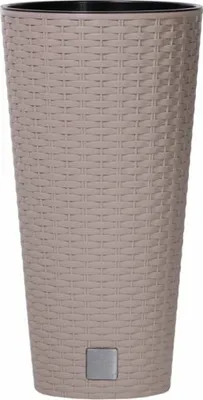 Obrázok produktu pre Plastový obal na kvetináč RATO ROUND 2v1 hnedosivý d30x27cm