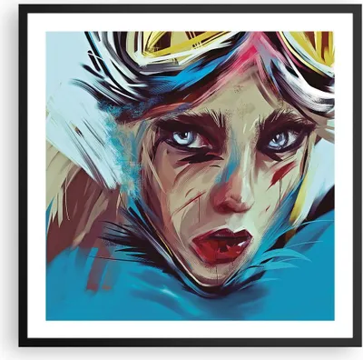 Produktbild von Gerahmtes Poster - Schwarzer Rahmen - Stück Modern Frau - 60x60 cm - Wand Bild - Wanddeko - Wandbilder - Kunstposter - Wandposter - Bilderrahmen - Bilder - Kunstdruck - P2BAC60x60-4650