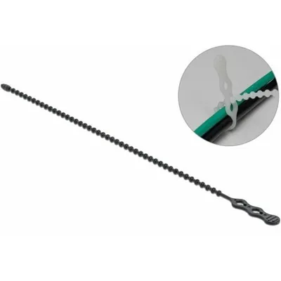 Produktbild von DeLOCK 018966, Kabelbinder mit Perlen, Polyamid, Schwarz, -40 - 85 °C, 210 mm, 4,5 mm