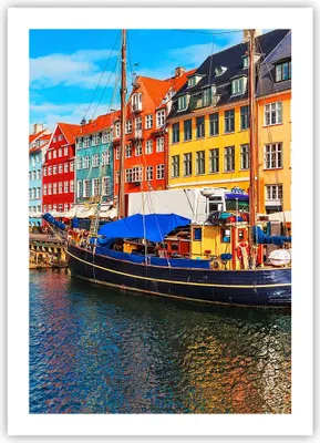 Produktbild von Poster - Poster ohne Rahmen - Kopenhagen Nahavn Schiffe - 50x70 cm - Wand Bild - Wanddeko - Wandbilder - Kunstposter - Wandposter - Bilder - Kunstdruck - Wanddekoration - Wandbild - P2XPA50x70-4205