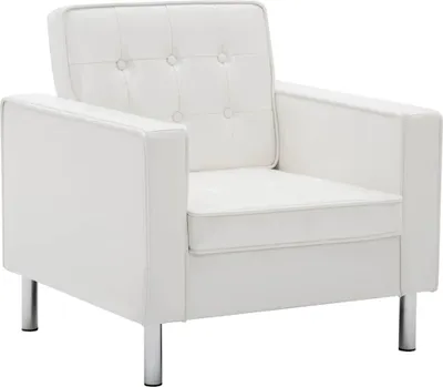 Obrázek produktu pro vidaXL Křeslo bílé 75x70x75 cm Imitace kůže