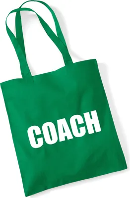 Produktbild von Huuraa Jutebeutel Coach Training 10 Liter Kelly Green Baumwolle Tasche Geschenkidee