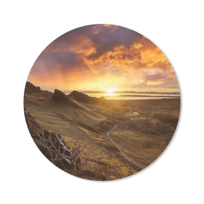 Produktbild von MuchoWow® Mauspad Mousepad Straße in Schottland 20x20 cm - Mousepads - Maus Mat - Pad - Mausunterlage - Schreibtischmatte