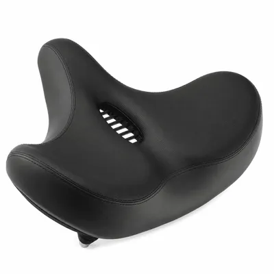 Produktbild von MidGard Fahrrad Sattel mit extra breiten und gepolsterten Fahrradsitz mit Zug- und Druckfedern