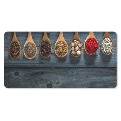 Produktbild von MuchoWow® Mauspad Mousepad Gewürze - Löffel - Holz - Küche - Gewürze - Industrie 60x30 cm - Mousepads - Maus Mat - Pad - Mausunterlage - Nachhaltig