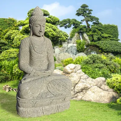 Obrázek produktu pro Buddha Figur Mango in Gebetshaltung 56 x 55 x 100 cm