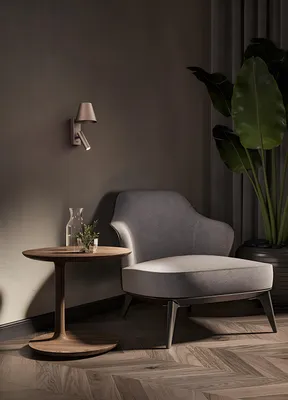 Imagen del producto de Lámpara de pared LED de 6W para dormitorio, fabricada en metal, con luz cálida (3000K), 480 lúmenes, regulable y con difusor. Modelo: Perenz. Color: marrón metálico