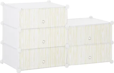 Obrázok produktu pre Plastový regál na topánky, 49 x 36,5 x 108 cm (biely): pre 6 párov topánok, box do predsiene, DIY úložný priestor