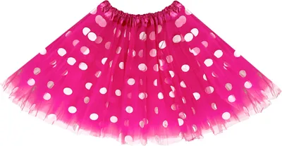 Produktbild von Oblique Unique Tutu Tütü Damen Rock pink weiß Gepunktet Kostüm Accessoire für Fasching Karneval Motto Party